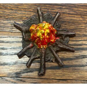 Vintage GI Joe Adventure Team 1970 Rubber Campfire Fire White Tiger Hasbro 7436